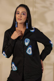 Ebony Evil Eye Sequin Shirt