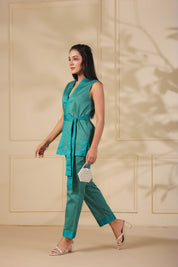 Teal Kung Fu Belted Set