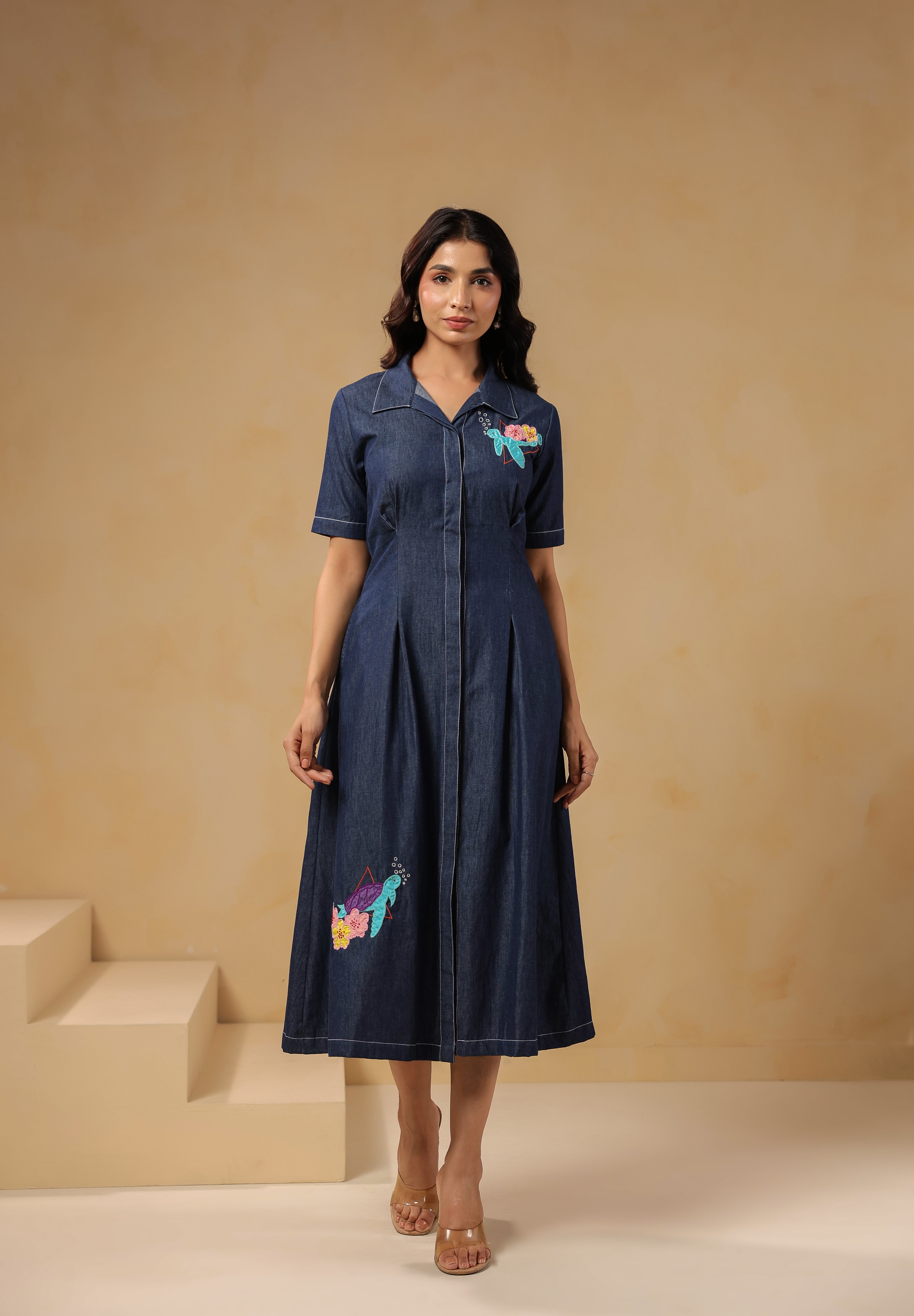 Aqua Prism Midi Dress Ridah Clothing Aqua Prism Midi Dress Ridah Clothing