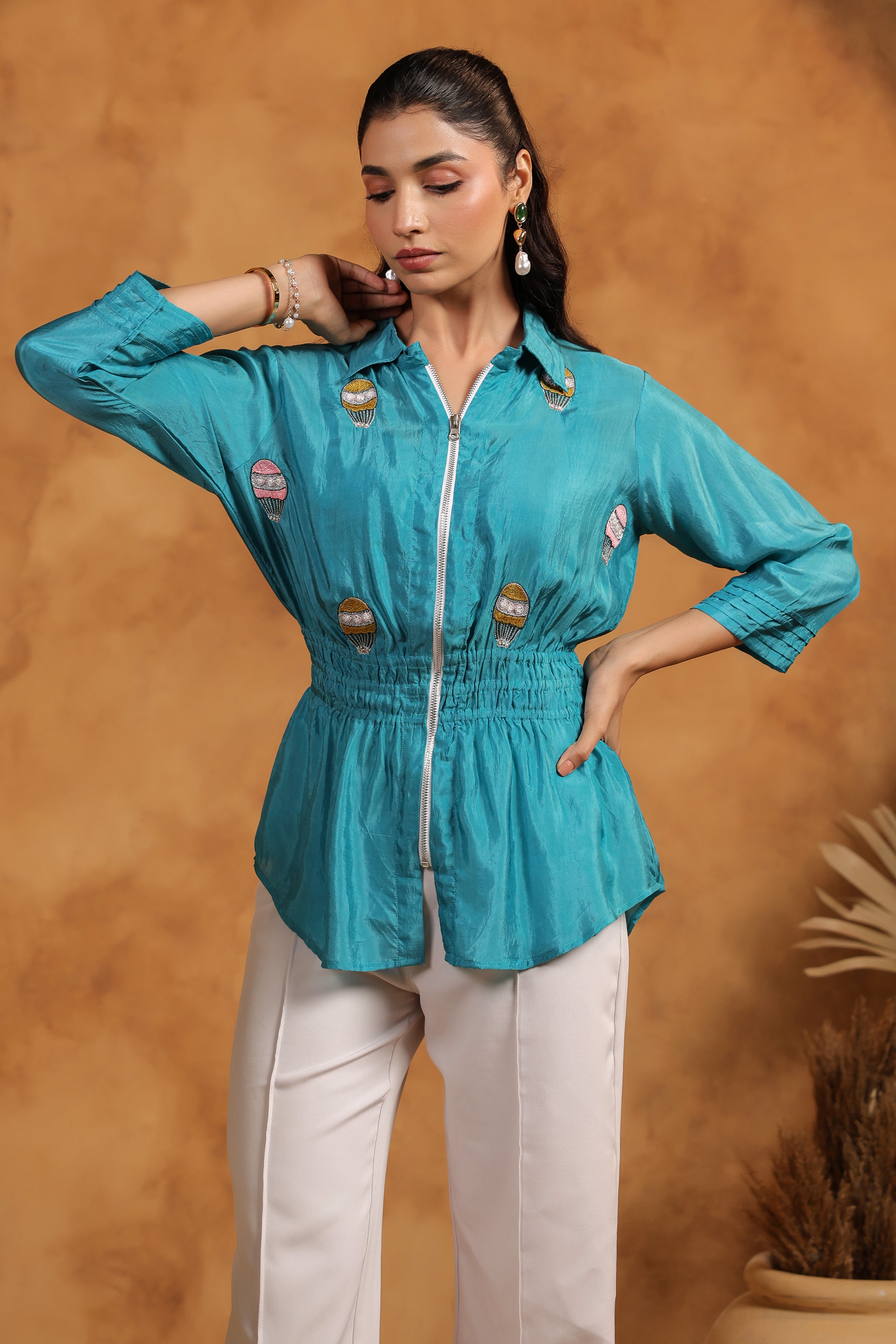 balloon zip shirt ミントグリーン Balloon Breeze Zip Shirt – Ridah Clothing